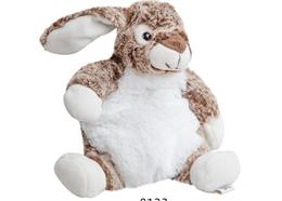 Plüsch Hase Milli, sitzend, braun-weiss, kuschelweichweich, 21 cm