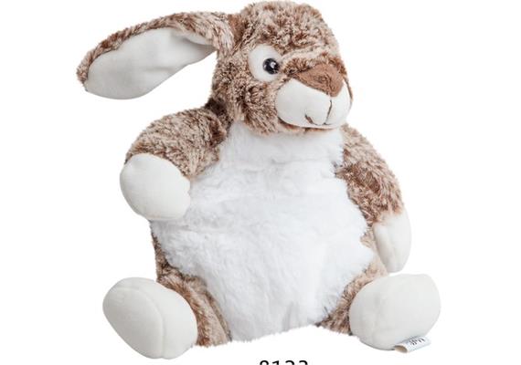 Plüsch Hase Milli, sitzend, braun-weiss, kuschelweichweich, 21 cm