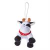 Plüsch-Kuh sitzend mit Aufhänge, schwarz-weiss, 15cm