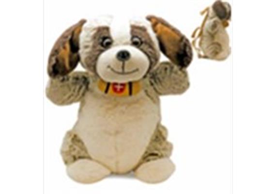 Plüsch-Rucksack Bernardiner Hund rmit Fass, 33 cm