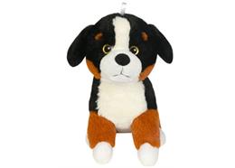 Plüschtier Berner Sennenhund weiss/schwarz/braun, 24cm, mit grossen Augen