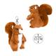 Plüschtier Eichhörnchen Schlüsselanhänger, 12cm