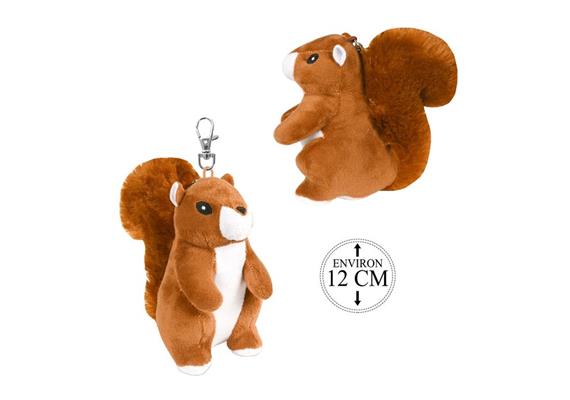 Plüschtier Eichhörnchen Schlüsselanhänger, 12cm