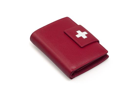 Portemonnaie Damen rot mit CH-Kreuz