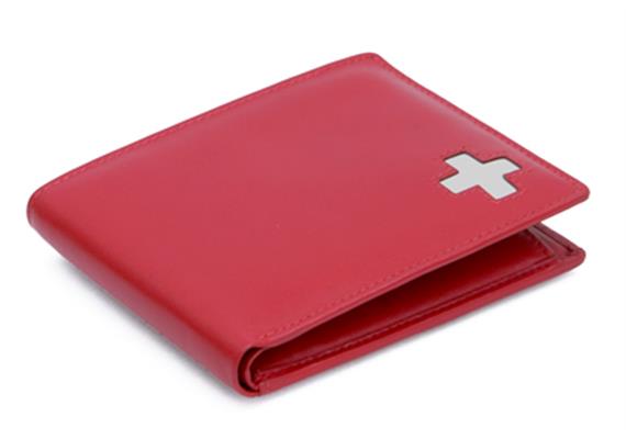 Portemonnaie Herren rot mit CH-Kreuz