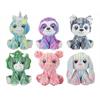 Poseable Animals - Bewegliche Tiere aus Plüsch, 49cm, 6er Set assortiert