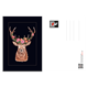 Postkarte Blumenhirsch