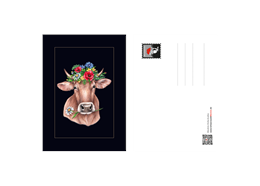 Postkarte Blumenkuh
