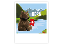 Postkarte Braunbär Bern