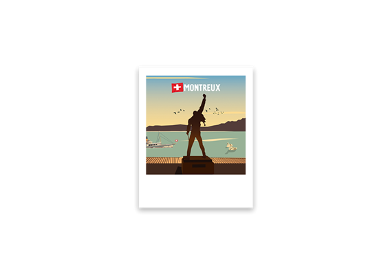 Postkarte Freddie - Montreux