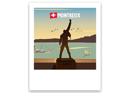 Postkarte Freddie - Montreux