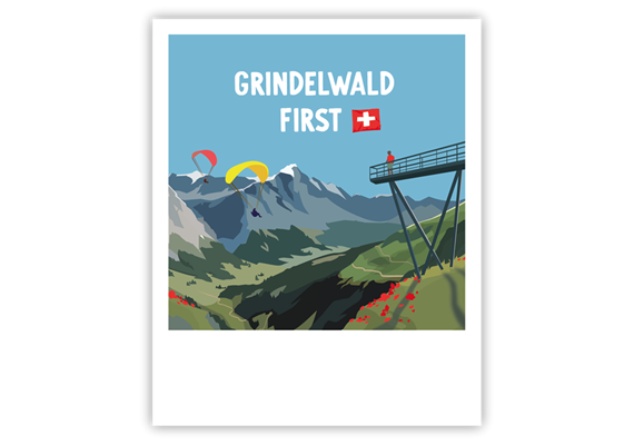 Postkarte Grindelwald-First