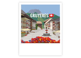 Postkarte Gruyères