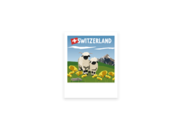 Postkarte Schwarznasenschaf - Switzerland