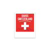 Postkarte Schweizerkreuz - DAVOS