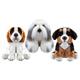 Premium grosse Plüsch Hunde, 30cm, 3er Set, assortiert