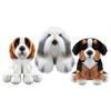 Premium grosse Plüsch Hunde, 30cm, 3er Set, assortiert