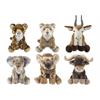 Premium Plüsch Safarie Tiere, 30 cm, 6er Set, assotiert