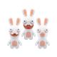 Rabbids Basic Plüschtier, 36cm, 3er Set, assortiert