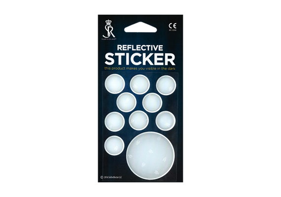 Reflektierende Sticker rund, weiss