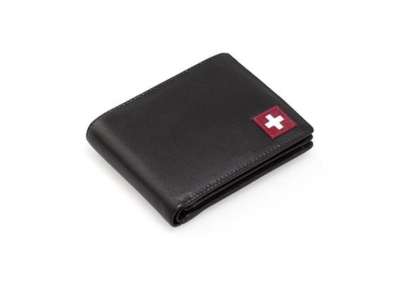 RFID Portemonnaie Herren schwarz mit CH-Kreuz