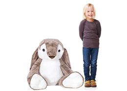 Riesen Plüsch Hase Holly, sitzend, braun-weiss, 100 cm
