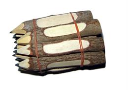 Rinde Bleistift 9cm, mit individueller Ortsnamen Gravur, VE 72 Stk