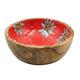 Runde Holzschale mit Edelweiss klein, 10 cm