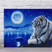 Schlafende weisse Tiger, Bild 40x50cm Crystal Art Kit | Bild 2