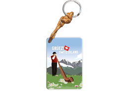 Schlüsselanhänger Alphornbläser - Grüezi Switzerland