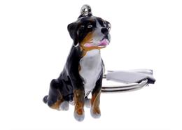 Schlüsselanhänger Berner Sennenhund Metall emaliert, 3.5 cm hoch