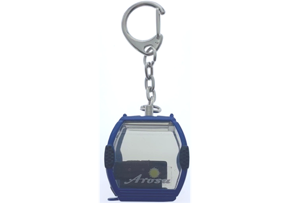 Schlüsselanhänger blau "Arosa" Omega-V, Metall