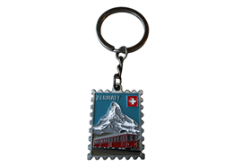 Schlüsselanhänger Briefmarke Zermatt Matterhorn