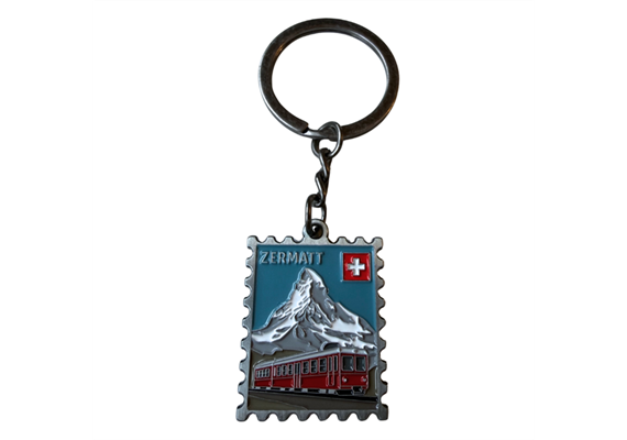 Schlüsselanhänger Briefmarke Zermatt Matterhorn