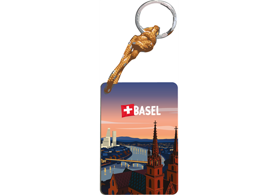 Schlüsselanhänger Brücke Abenddämmerung Basel