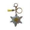 Schlüsselanhänger Edelweiss mit Glitzersteinen