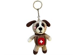 Schlüsselanhänger gehäkelter Bernhardiner, 9cm