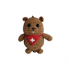 Schlüsselanhänger gehäkeltes Murmeltier, 9cm