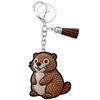 Schlüsselanhänger Murmeltier mit Glitzersteinen