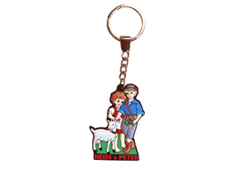 Schlüsselanhänger Rubber Heidi + Peter mit Geiss, 6 x 4.3 cm
