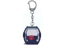 Schlüsselanhänger Saas Fee Omega 10-er Gondel, Metall, schwarz Hannig Bahn