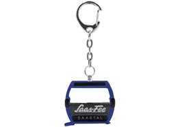 Schlüsselanhänger Saas Fee Omega-IV, Metall - 8er Kabine, blau