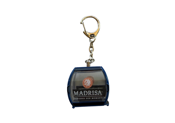 Schlüsselanhänger schwarz "Klosters-Madrisa" Omega-V, blau