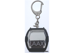 Schlüsselanhänger schwarz "Laax" Omega-V, Metall