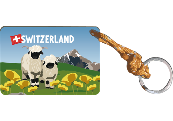 Schlüsselanhänger Schwarznasenschaf - Switzerland