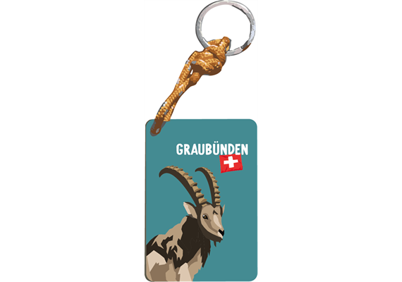Schlüsselanhänger Steinbock - Graubünden