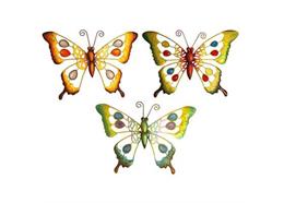 Schmetterling aus Metall, 22.5 cm, 3 assortiert