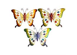 Schmetterling aus Metall, bunt,30 cm, 3 assortiert