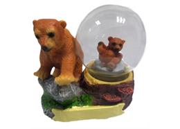 Schneekugel aus Glas mit Bär 4.5 cm