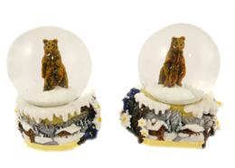 Schneekugel Bär Winterlandschaft, 4.5cm, 2 assortiert